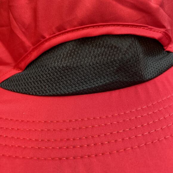 The Fairway Sunhat Shape Flexer Hat Sz S/M Red Vented Neck Flap Wind Resist UPF - Picture 7 of 9